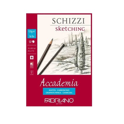 Fabriano Academia Schizzi Sketching 120Gms (50 Sheets)-14.8 X 21 CM