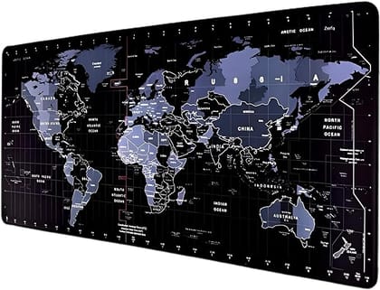 World Map Extra Large Extended Anti Slip Rubber Gaming Mouse Pad (900mm x 400mm x 2mm)