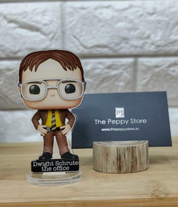 The Office Acrylic Figures With Stand (Choose from Drop Down)-Dwight Schrute