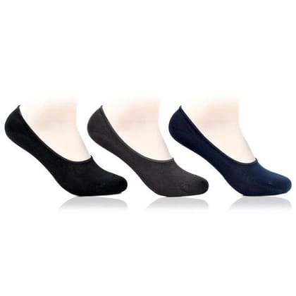 Men Multicolored Cotton Loafer Socks- Pack of 3