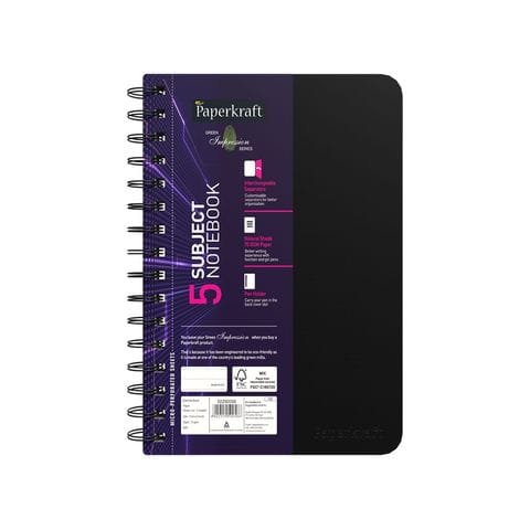 Classmate Paperkraft Green Impression Series 5 Subject Notebook - 17.6 Cm X 25 Cm, 300 Pages,1Pc