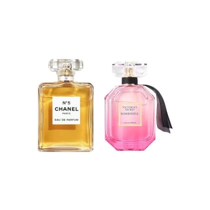 Chanel No 5 L'eau Rouge & Victoria Secret Bombshell Inspired Giftset Combo-50 ML + 50 ML