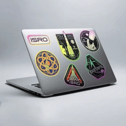 Reusable ISRO Holographic Stickers - 2 (Pack of 6)