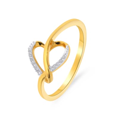 Senco Gold 18K Yellow Gold Incredible Lovestruck Diamond Ring (Gold Weight- 1.5 / HI-SI / 0.02 Ct)