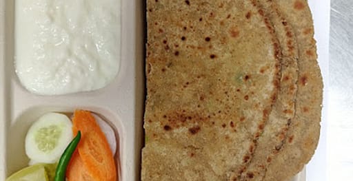 2 x Jowar Paneer Parantha (2) + Dahi + Pickle