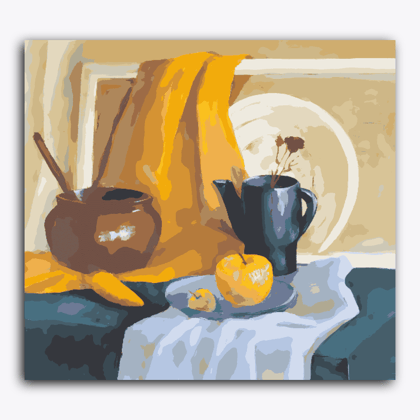 Carrot and Apple Dine-Canvas Board / 22x24 inch / 24 Palette