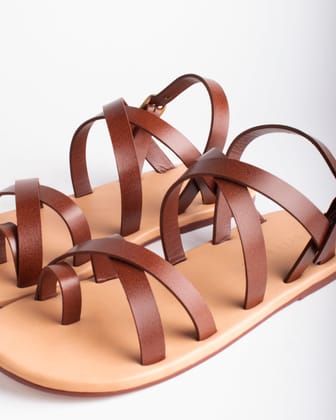 Criss Cross Strap Sandals-3