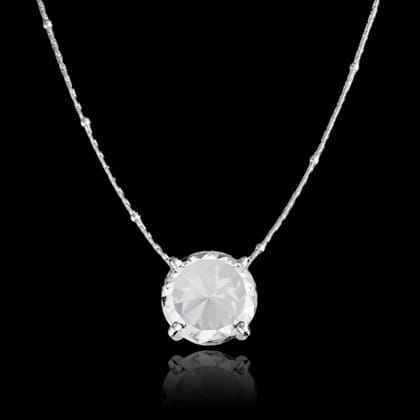 Solitaire Silver Pendant