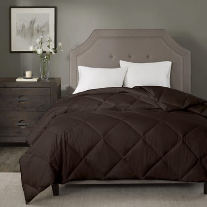 Razzai Summer Season 100 GSM Ac Comforter Super Soft Fluffy Comforter |Beige-Single / Dark Grey