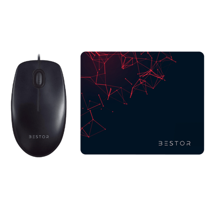 Wired Mouse with Gaming Mouse Pad