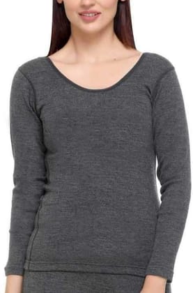 Romano nx Merino Wool Bamboo Thermal Full Sleeves Round Neck for Women-XX-Small