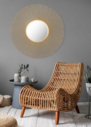 Lattice Round Mirror-Golden