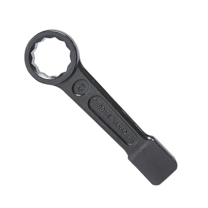 Eastman Slogging Spanners Wrench Ring End & Open End 75mm, Chrome Vanadium Steel Auto-Black Finish Wrench for Removing Very Tight Nuts and Bolts (E-2082)
