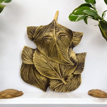 Brass Ganesha Wall Hanging-Golden