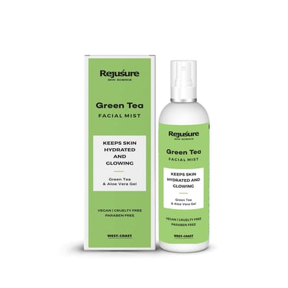 Rejusure Green Tea Facemist  Keeps Skin Hydrated  Glowing  100ml-Rejusure Green Tea Facemist – Keeps Skin Hydrated & Glowing – 100ml