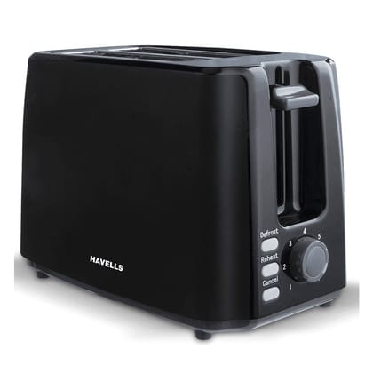 Havells Crisp Plus 700 Watts 2 Slice Pop-up Toaster-Black