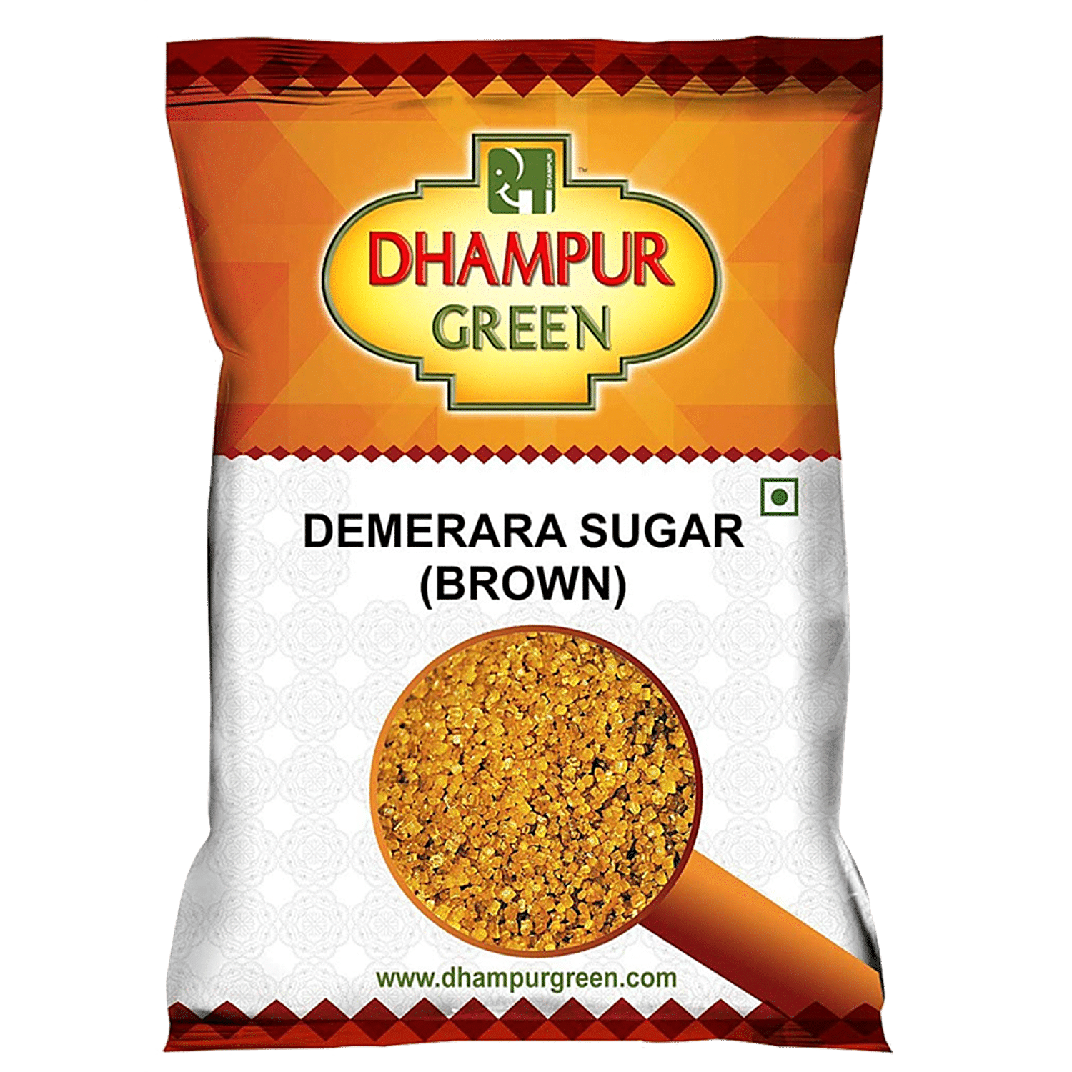 Dhampur Green Natural Brown Sugar/Sakkare - Dememrara, 1 Kg