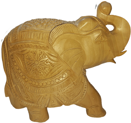 Bharat Traders Wooden Elephant Carving - 3