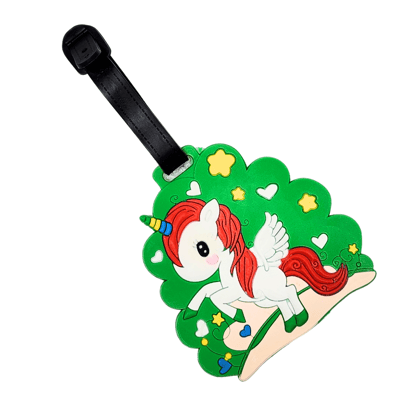 Fairy Unicorn - Luggage Tag - Green