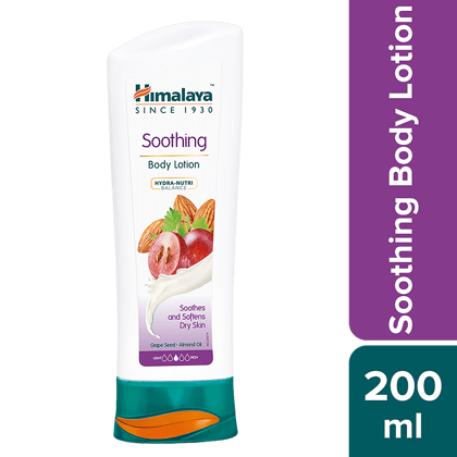 Himalaya Soothing Body Lotion - Dry Skin, Grape Seed & Almond Oil, 200 Ml