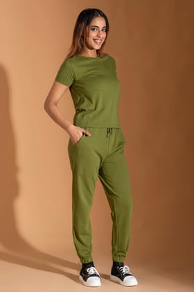 Earthy Emerald Everyday Joggers-XS