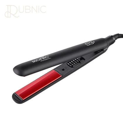 IKONIC S3+ Ceramic Hair Straightener (Black & Red)