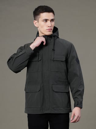 Red Tape Hooded Four Pocket Jacket for Men | Enhanced Comfort