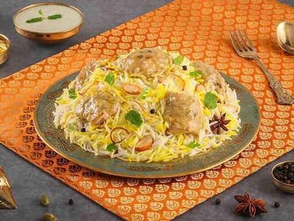 Murgh Afghani Tikka Biryani (Creamy Chicken Tikka - Serves-1) - Hyderabadi Biryani