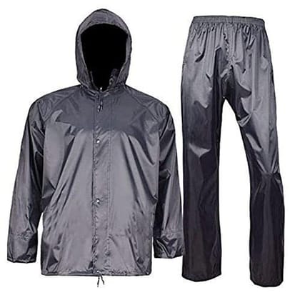 Romano nx 100% Waterproof Heavy Duty Double Layer Hooded Rain Suit Men in a Storage Bag-Small