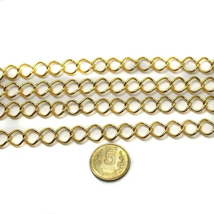 Metal Chain Golden 1 Mtr.packing-Golden / Iron