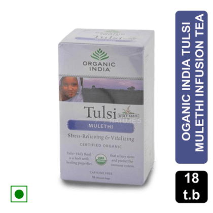 Organic India Tulsi Mulethi Tea, 18 Units Box