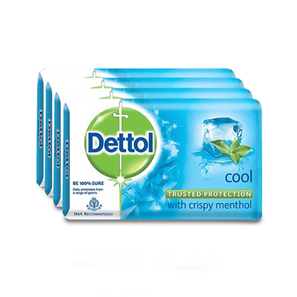 Dettol Bathing Bar Soap - Cool,(75 gm x 4), 300 gm Pack