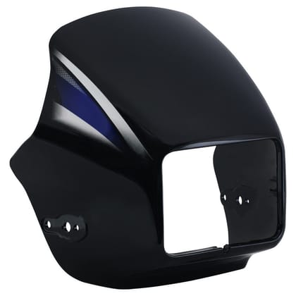 Headlight Visor Fit For Hero Splendor Pro (New Graphics) Black (Blue Sticker)