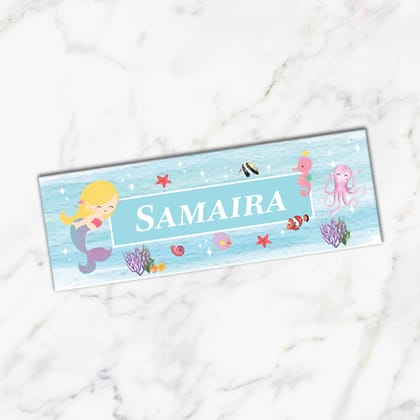 Lil Mermaid Iron on Labels - set of 30-Blue Watercolor