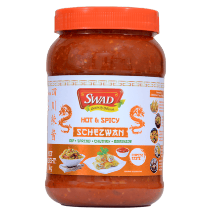 SWAD Hot & Spicy Schezwan 1kg Pack of 2 | Dip | Spread | Pickles and Chutney | Marinate