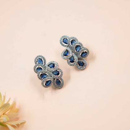 Blue Pekham Diva Statement Earrings