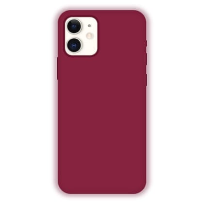 Maroon Liquid Silicon Case For Apple iPhone Models-Apple iPhone X