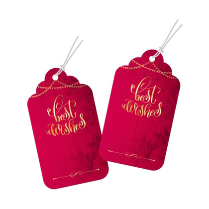 Luxe Personalised Gift Tags -Royal Crimson-25 gift tags