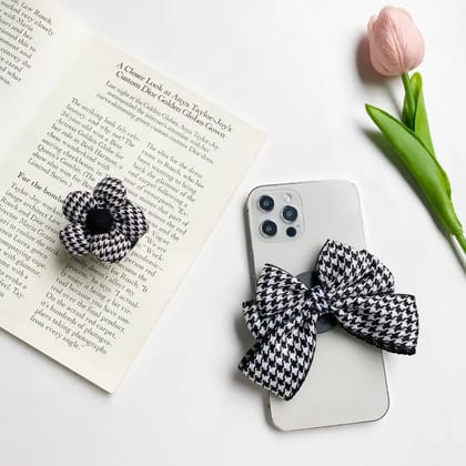 Chic Fabric Pop Socket-Bow