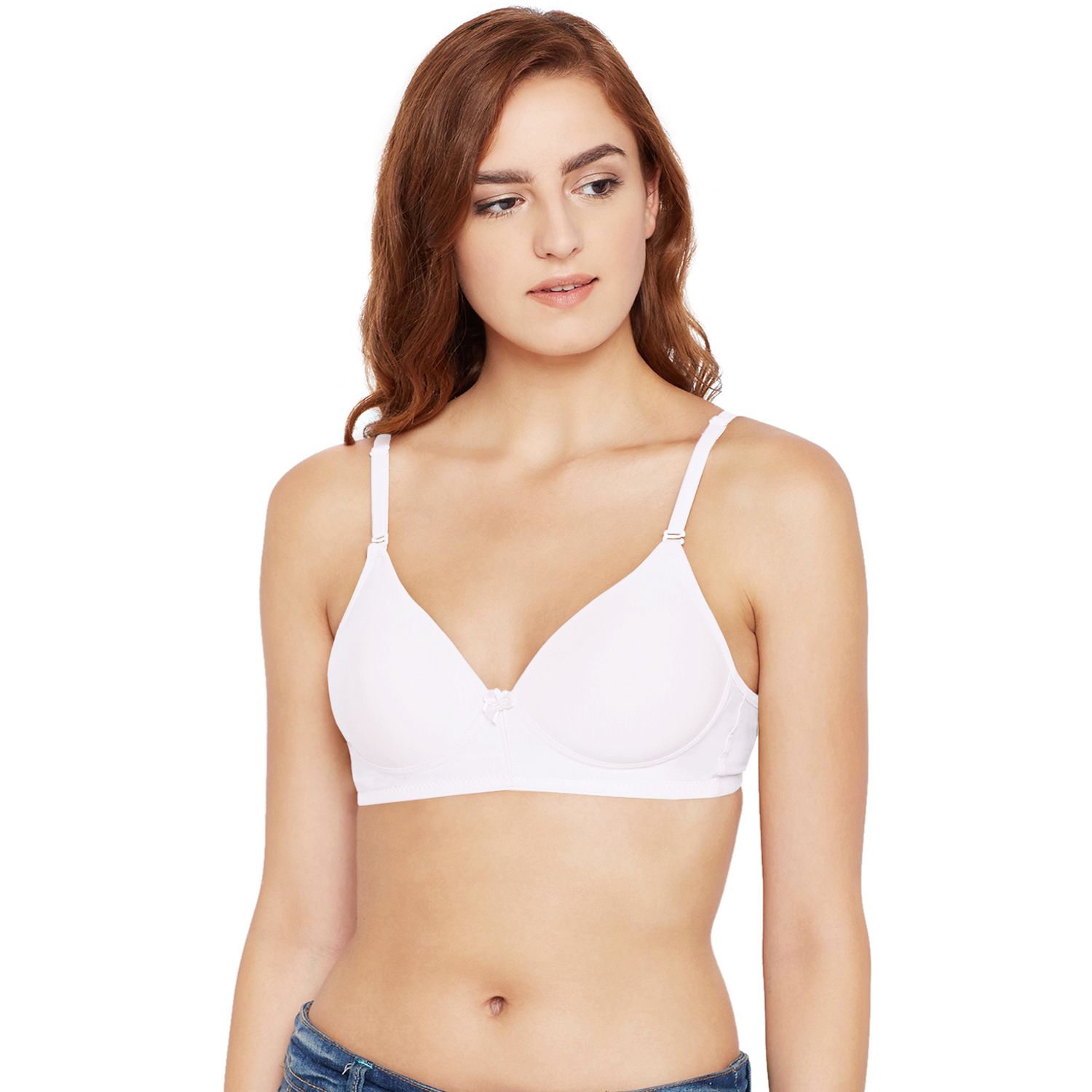 Bodycare Women Cotton Spandex Full Coverage Padded Pushup Bra Bra 6566-WHITE