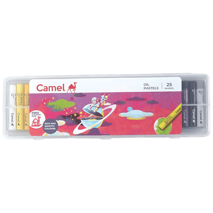 Camel Oil Pastel Colours, Rich & Smooth, 25 Shades, With Scraping Tool, 1 Pc