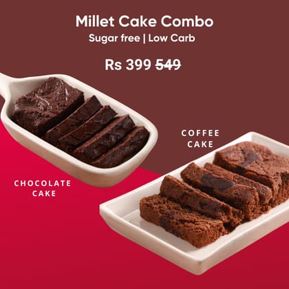 Chocolate Cake (150g) & Coffee Cake (150g) - Eggless Cake Combo