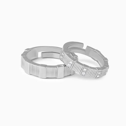 Silver Fair Love Couple Rings