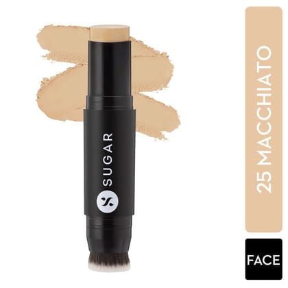 SUGAR Ace Of Face Foundation Stick - 25 Macchiato (Light Medium, Olive Undertone) (12gm)-25 Macchiato (Light Medium, Olive Undertone) / 12gm