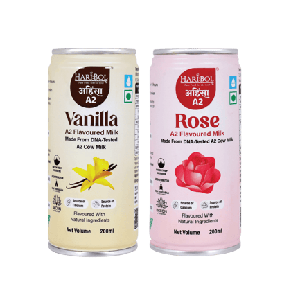 HARIBOL Rose & Vanilla MILK 200 ML | Pack of 2 | (200ml x 2) 