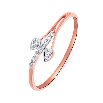 Senco Gold 18K Rose Gold Rosy Buds Diamond Ring (Gold Weight- 1.3 / HI-SI / 0.07 Ct)