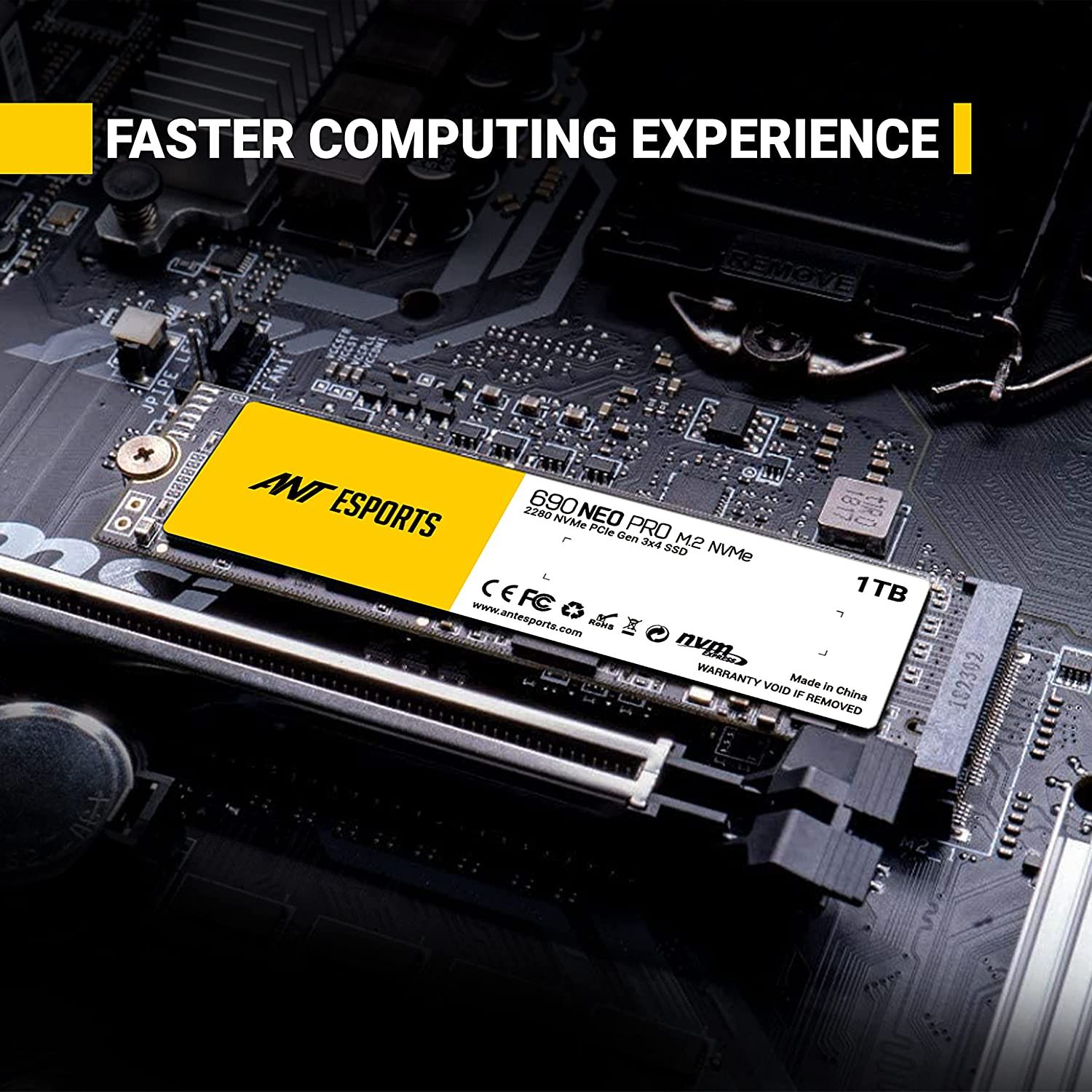 ANT Esports 690 Neo Pro M.2 NVMe 1TB SSD,Speed Upto 2000MB-s of Read, 1500MB-s of Write