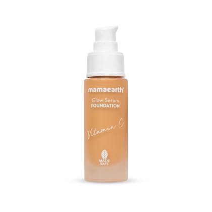 Mamaearth Glow Serum Foundation With Vitamin C & Turmeric For 12-hour Long Stay-30ml