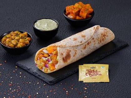 Crispy Baked Punjabi Chole Paneer Wrap