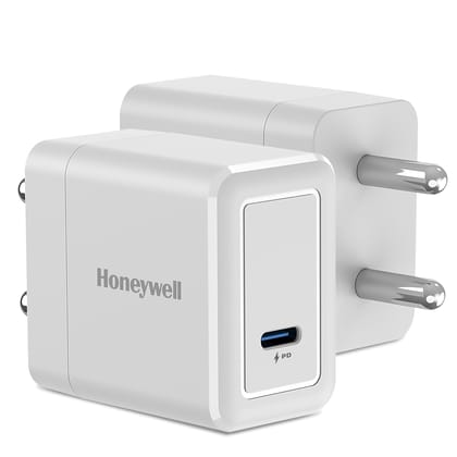 Honeywell Zest Charger PD20W, Type C Ultra-Fast Wall Charger with PPS Support, BIS Certified-White
